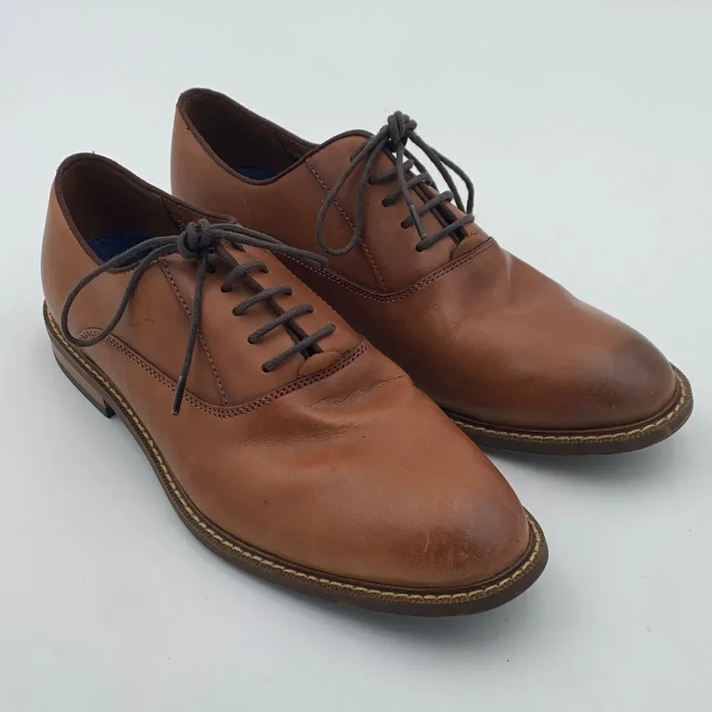 Vince Camuto *Lawsen* Classic Brown Leather Men's dress shoes size 8.5 W